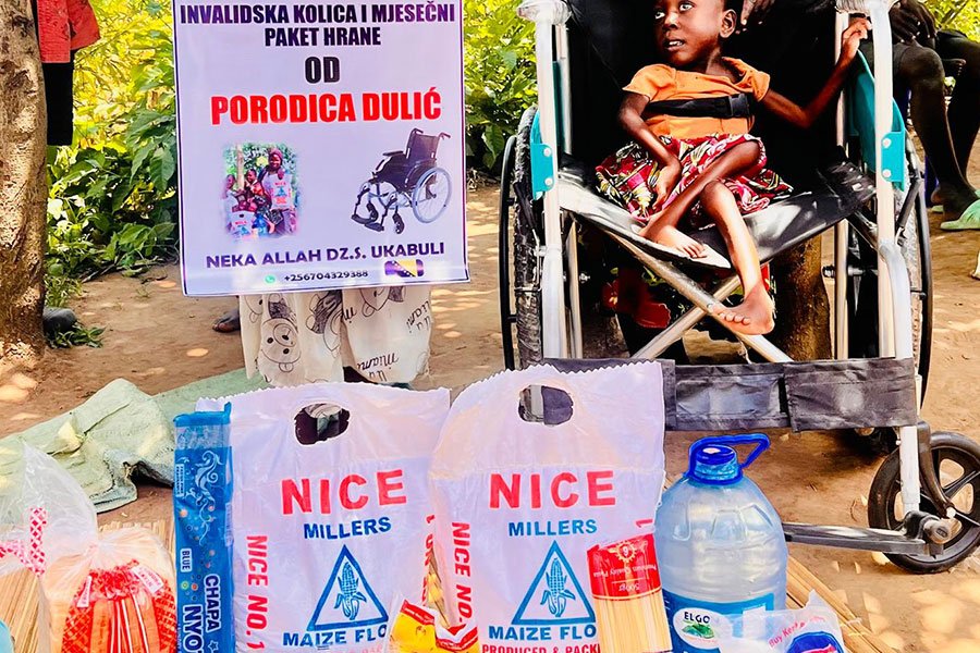 Disabled Child Recieving Food Aid